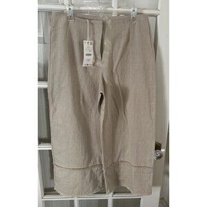 Zara Pants Wide Leg Cropped Women's Large New